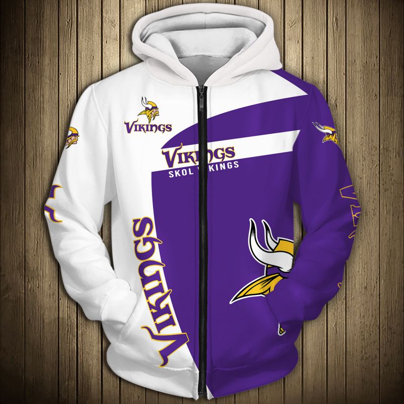 Minnesota Vikings Zip Hoodie Pullover For Fans - Perfect Gift For Any Occasion