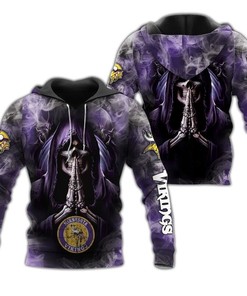 Minnesota Vikings Zip Hoodie Pullover Gift For Fans With Unique 3D Design