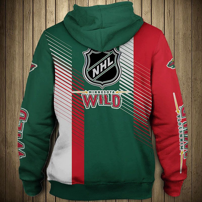 Minnesota Wild Cute Design 3D Hoodie Pullover - 3D Hoodies For Men