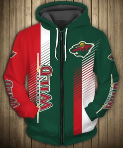 Minnesota Wild Cute Design 3D Hoodie Pullover - 3D Hoodies For Men
