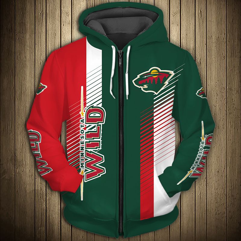 Minnesota Wild Cute Design 3D Hoodie Pullover - 3D Hoodies For Men