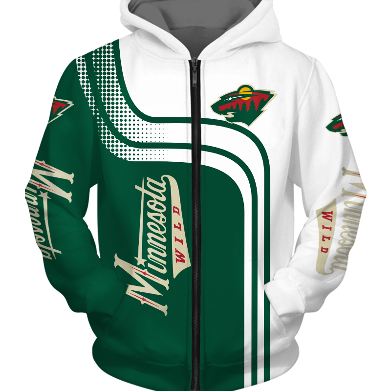 Minnesota Wild Pullover Zip Hoodie - Gifts For Father Day