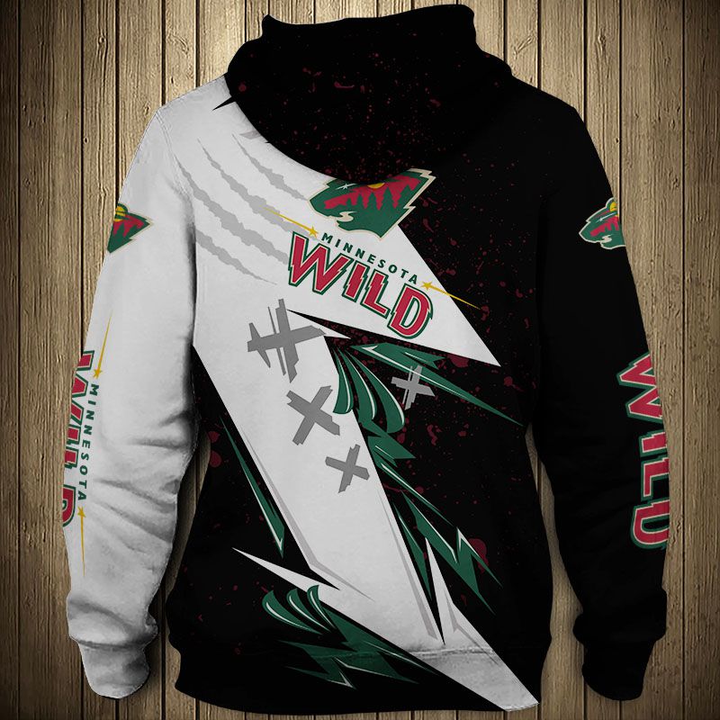 Minnesota Wild Thunder Design 3D Hoodie Pullover - Mens 3D Hoodies