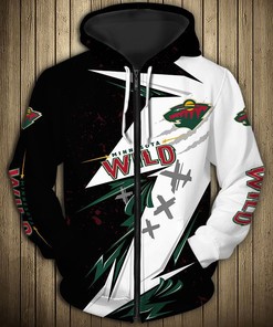 Minnesota Wild Thunder Design 3D Hoodie Pullover - Mens 3D Hoodies