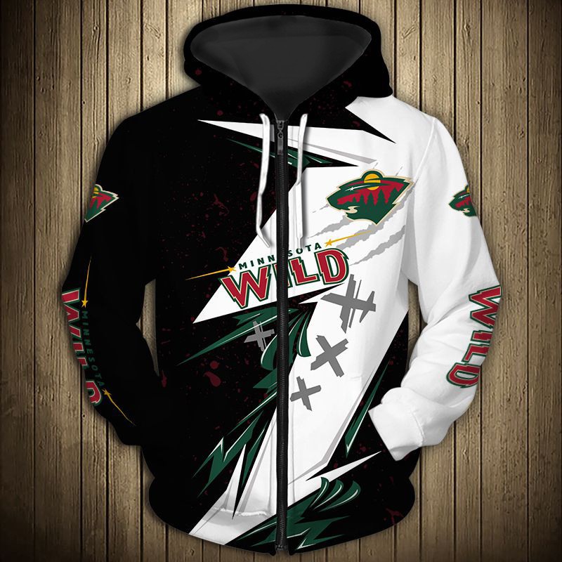 Minnesota Wild Thunder Design 3D Hoodie Pullover - Mens 3D Hoodies