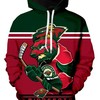 Minnesota Wild Ultra-Cool 3D Long Sleeve Hoodie - 3D Hoodies For Men Graphic