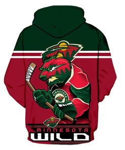 Minnesota Wild Ultra-Cool 3D Long Sleeve Hoodie - 3D Hoodies For Men Graphic