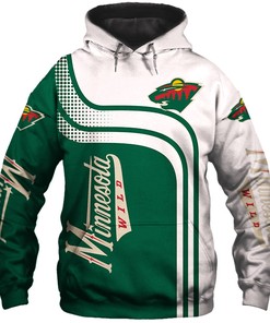 Minnesota Wild Zip Up Hoodie With Hooded Long Sleeve - Gifts For Men