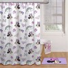 Minnie Mouse Shower Curtain with Adorable Pink Bows and Rainbows