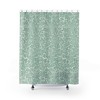 Mint Aqua Blue Bird & Anemone Vintage English Bathroom Accessory with William Morris Antique Bathroom Shower Curtain