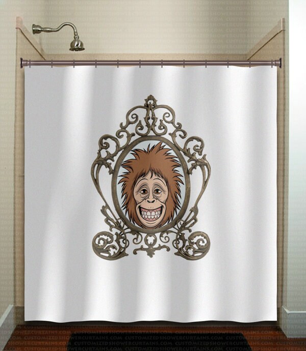 Mirror Monkey Beauty Funny Shower Curtain for a Playful Bathroom