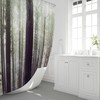 Misty Woodland Forest Trees Shower Curtain For Nature Lovers - Forest Trees Shower Curtain