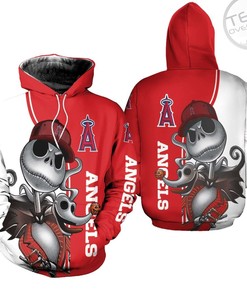 Mlb 3D Hoodie Zipper Hoodie - Los Angeles Angels Edition