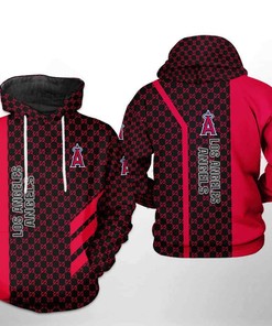 Mlb Camo Team 3D Hoodie Zipper Hoodie - Los Angeles Angels Edition