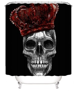 Modern 3D Skeleton Shower Curtain Perfect for Halloween Bathroom Decor