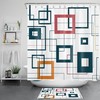 Modern Abstract Geometric Shower Curtain Colorful Decor
