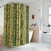Modern Ai Art Print Of Bamboo Shower Curtain, Perfect For Abstract Bathroom Decor