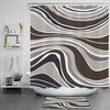 Modern And Abstract Black Geometric Pattern Shower Curtain For Your Bathroom Decor
