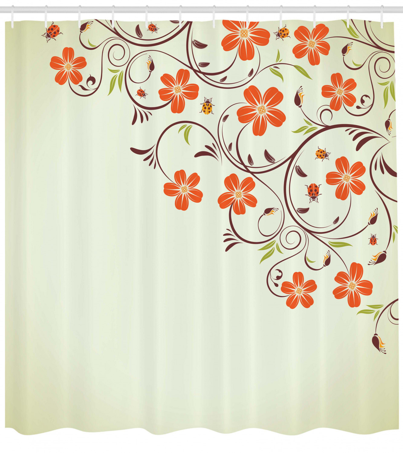 Modern And Chic Floral Shower Curtain For A Stylish Bathroom