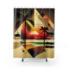 Modern Art Deco Shower Curtain, Bold and Unique Statement for Your Bathroom