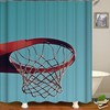 Modern Basketball Frame Closeup Shower Curtain for Sports Fans