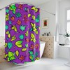 Modern Bathroom Decor Botanical Shower Curtain, Abstract Art with Succulent AI Art Print
