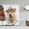 Modern Bathroom Funny Dog Shower Curtain - Unique Art Home Decor