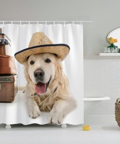 Modern Bathroom Funny Dog Shower Curtain - Unique Art Home Decor