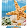 Modern Beach Starfish Seashell Shower Curtain With Ocean Vibes For A Sleek Bathroom