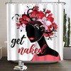 Modern Black Women Shower Curtain - African American Bathroom Decor