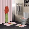 Modern Blossom Cactus Flower Print Shower Curtain