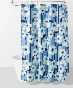 Modern Blue Floral Room Essentials Shower Curtain for Home