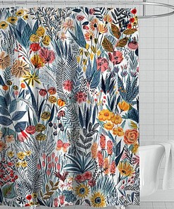 Modern Bohemian Shower Curtain - Durable Waterproof Bathroom Decor, Elegant Floral Design, Perfect Gift For Her
