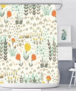 Modern Bohemian Shower Curtain - Durable Waterproof Bathroom Decor, Elegant Floral Design, Perfect Gift For Her