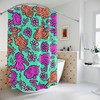 Modern Boho Floral Shower Curtain Print For Vibrant Bathroom Decor