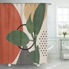 Modern Boho Waterproof Plant Print Shower Curtain For Bathroom