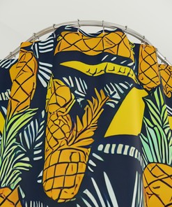 Modern Botanical Fruit Pineapple Shower Curtain