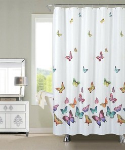 Modern Butterfly Shower Curtains Fabric - Great For Contemporary And Stylish Bathroom Decor
