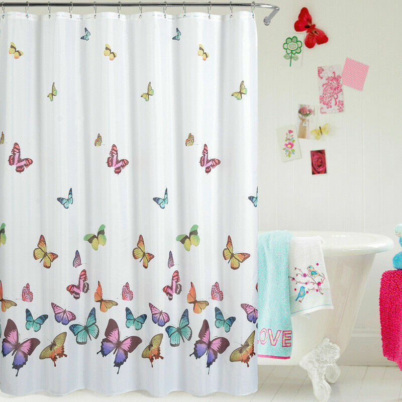 Modern Butterfly Shower Curtains Fabric - Great For Contemporary And Stylish Bathroom Decor - Image 4