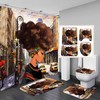 Modern City African American Shower Curtain