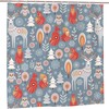 Modern Deer Snowflake Shower Curtain For Bathroom Decor 