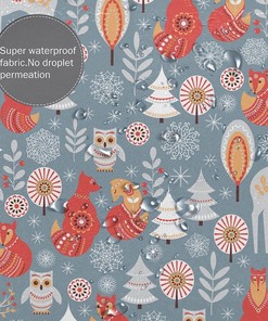Modern Deer Snowflake Shower Curtain For Bathroom Decor