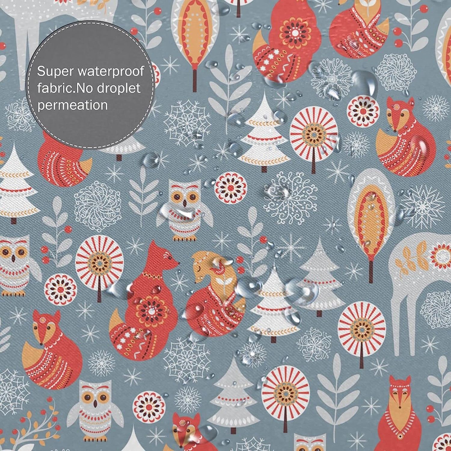 Modern Deer Snowflake Shower Curtain For Bathroom Decor