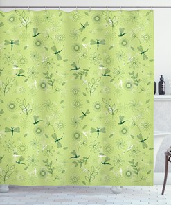 Modern Design Dragonfly Shower Curtain For Bathroom