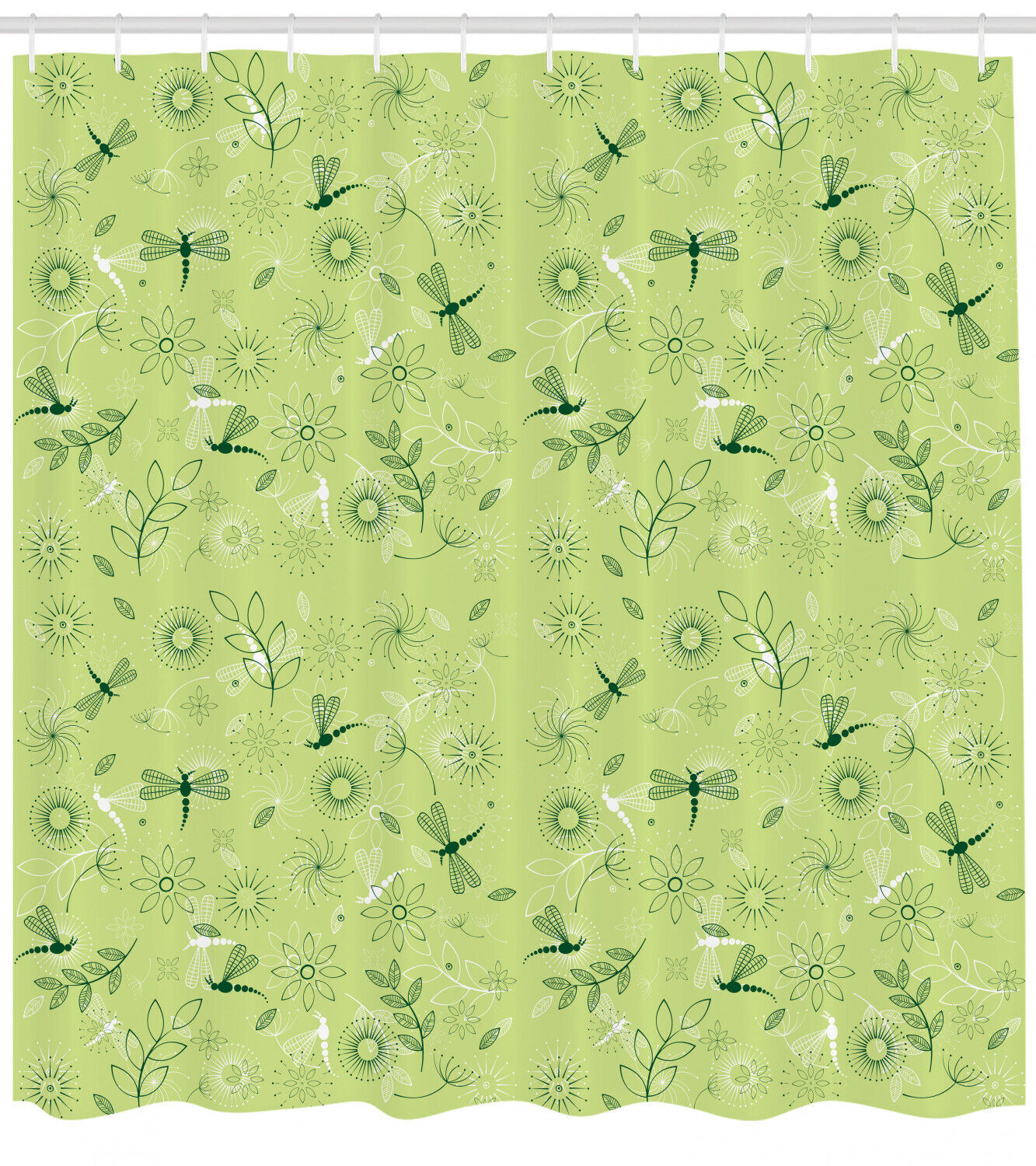 Modern Design Dragonfly Shower Curtain For Bathroom - Image 2