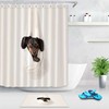 Modern Dog Head Gray Waterproof Bathroom Shower Curtain For A Sleek Look
