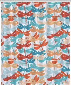 Modern Dragonfly Shower Curtain For Bathroom Showers And Bathtubs