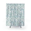 Modern Fabric Boho Shower Curtain With Blue Green And White Shower Curtain For Home Decor