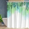 Modern Fabric Vine Shower Curtain -Leaf and Green Design, Waterproof and Durable