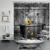 Modern Farmhouse Highland Cow Sunflower Shower Curtain Funny Bathroom Decor